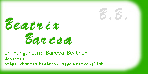 beatrix barcsa business card